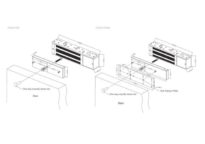 LOX, EM5700D, Series Single Door Monitored & Non Monitored