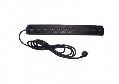 PSS, SA0810, 10 Outlets PDU, W/O Switch, With 3m Lead (For 22RU Or Above Cabinets)