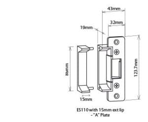 Trimec, 110101-070M 12-24VDC, Suits 18mm Latch with 3mm Door Gap, Lipless